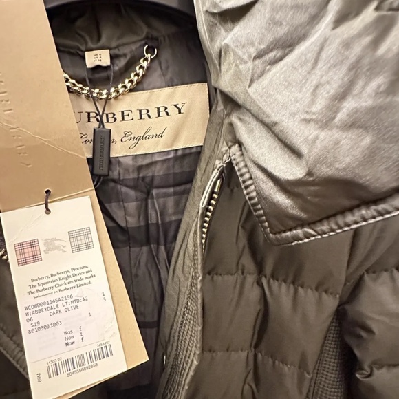 NWT Burberry Abbeydale Puffer Goose Down Coat Jacket Hood Winter S 4 - Picture 6 of 12